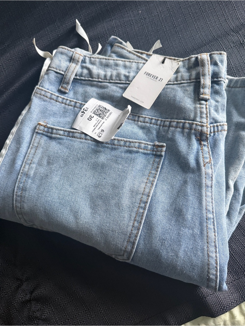 Forever 21 Light Blue High-Rise Denim Jeans